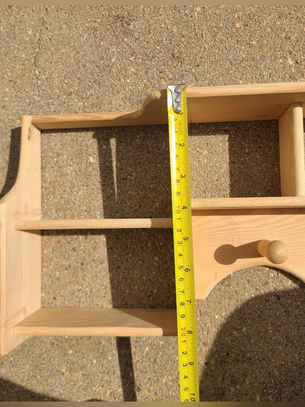 Natural Wood Heart Hook Wall Rack - Unbranded